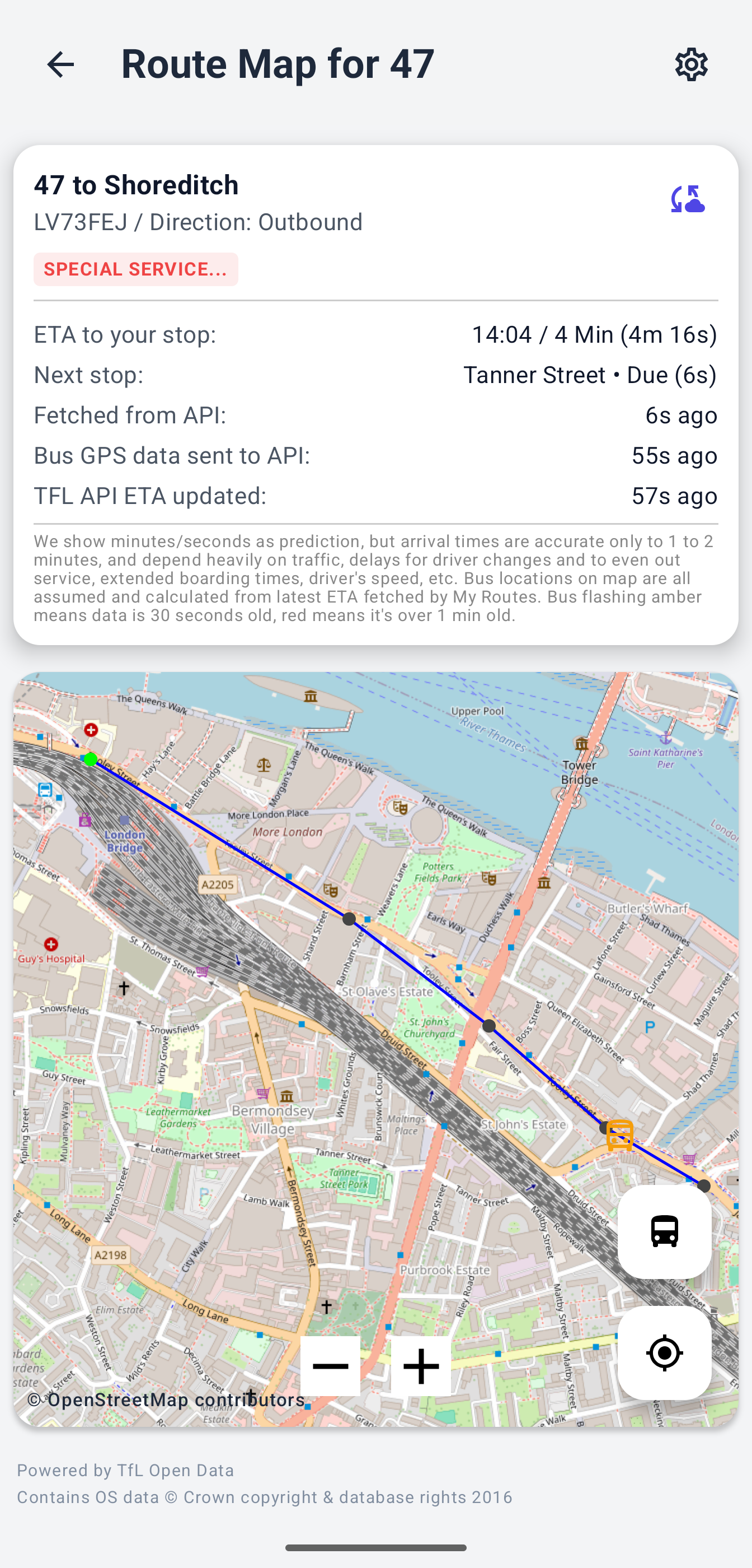 App Screenshot - Route Map